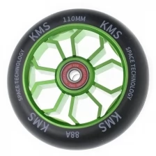 Колесо для трюкового самоката kms sport 110 мм алюминий зеленый медуза 5996